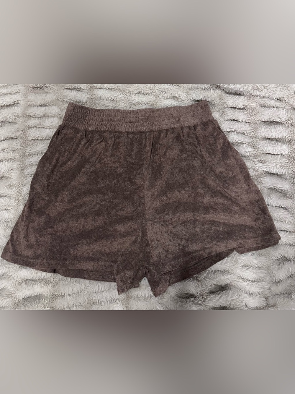 PrettyLittleThing Brown Terry Athletic Shorts
